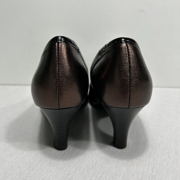 Eurosoft by Sofft Copper Leather Pumps Heels Shoes Womens 6.5M - Picture 4 of 9